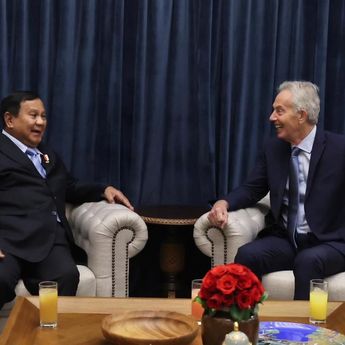 Prabowo Terima Tony Blair di Kertanegara, Bahas Perkembangan Strategis Global