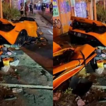 Supercar McLaren Milik YouTuber Andra ST Kecelakaan Sampai Terbelah Dua