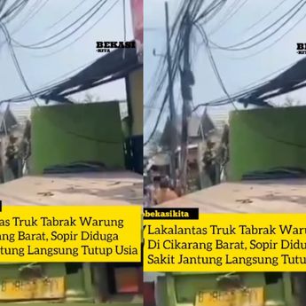 Truk Tabrak Warung, Sopir Tewas Mengenaskan