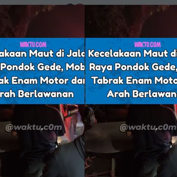 VIDEO: Mobil Hantam 6 Motor di Pondok Gede, Korban Sampai Kritis