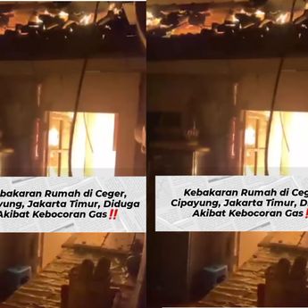 Kebocoran Gas, Rumah di Ceger Cipayung Terbakar Hebat