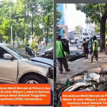 Kecelakaan Parah! Mobil Hantam Pemotor-pemotor di Sekitar STIK