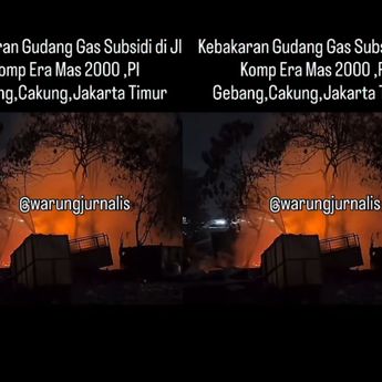 Kebakaran Hantam Gudang Gas Subsidi di Cakung