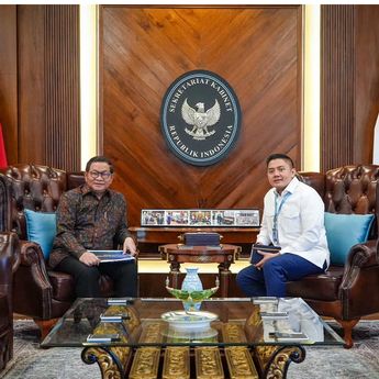 Pramono Anung Temui Seskab Teddy, Bahas Proyek Strategis hingga Agenda Peresmian PSN