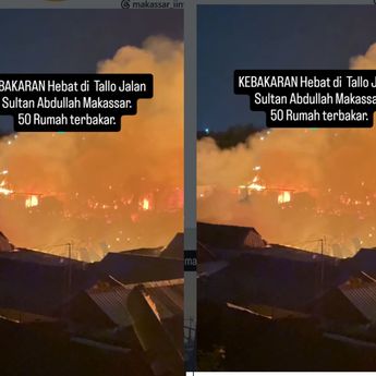 Kebakaran Hantam 50 Rumah di Makassar