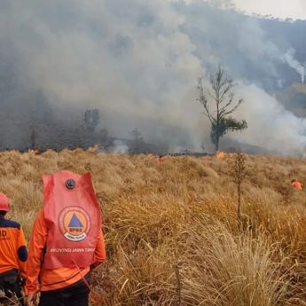 Karhutla Gunung Bromo Meluas hingga Probolinggo, Area Terbakar Capai 7,9 Hektare
