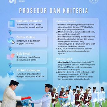 Catat! Ini Dokumen yang Diperlukan untuk Daftar Peserta Umum Upacara HUT Ke-81 di Istana