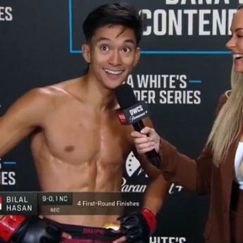 Tumbangkan Lawan 45 Detik di DWCS, Bilal Hasan Tembus Kontrak UFC