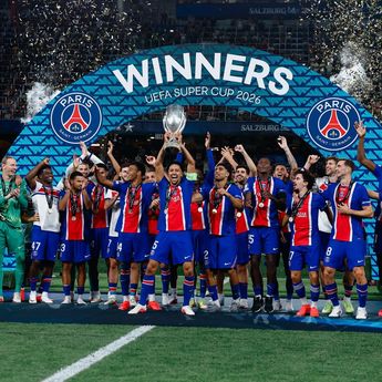 PSG Juara Piala Super Eropa Usai Tekuk Aston Villa 2-1