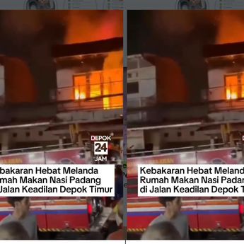 Ruko Dua Lantai Ludes Terbakar di Depok