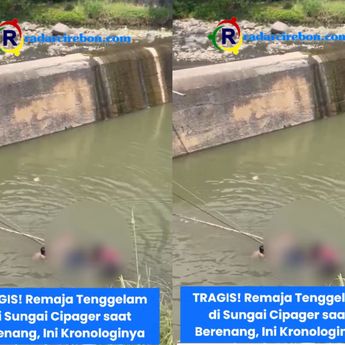 VIDEO: Remaja Tewas Tenggelam di Sungai Cipager