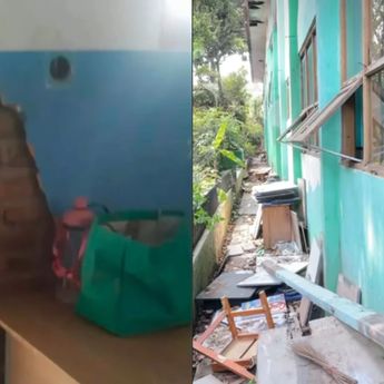 Siswa SMPN 2 Ngamprah Bandung Barat Patungan Perbaiki Ruang Kelas yang Rusak