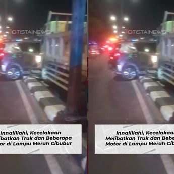 VIDEO: Truk Hantam Sejumlah Motor di Cibubur