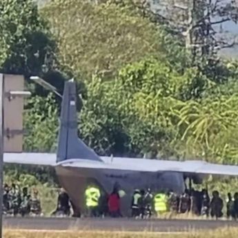 Pesawat Cassa Tergelincir di Runway Bandara Sultan Hasanuddin