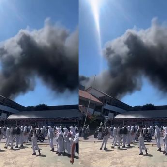 Kebakaran Mengerikan Terjadi di Belakang SMAN 5 Makassar