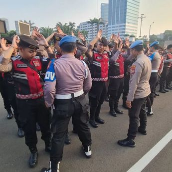 18.504 Personel Kawal Rangkaian Aksi Unjuk Rasa di Jakarta Pusat