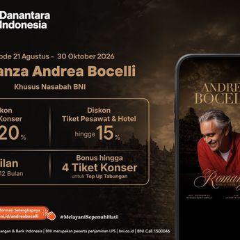 Nonton Andrea Bocelli Makin Istimewa, BNI Tawarkan Diskon Tiket hingga Travel