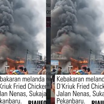 VIDEO: Resto Ayam Goreng Ludes Terbakar