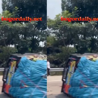 VIDEO: Kecelakaan di Tol Jagorawi, Pick Up Sampai Terbalik