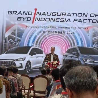 Menperin Bawa Salam Prabowo untuk Bos BYD Saat Resmikan Pabrik di Subang