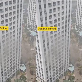 Kepulan Asap Tebal Muncul dari Apartemen Pavilion di Tanah Abang