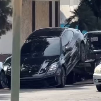 Nekat! Pengemudi Porsche Panamera Kabur Saat Mobil Masih Terikat Truk Derek