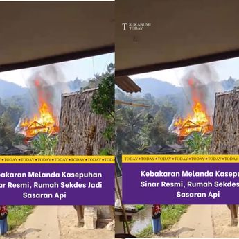 Rumah Sekdes di Sukabumi Ludes Terbakar, Warga Khawatir Api Merambat ke Rumah Lainnya