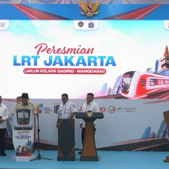 Tok! Prabowo Resmikan LRT Kelapa Gading-Manggarai