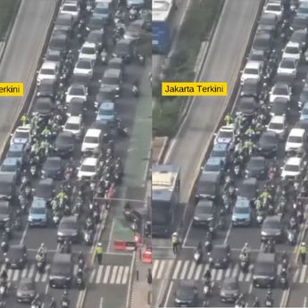 VIDEO: Penampakan Kemacetan Jelang Demo Buruh Siang Ini