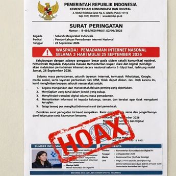 Cek Fakta: Surat Peringatan Pemadaman Internet dari Komdigi
