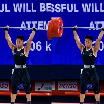 Rahmat Erwin Raih Emas Angkat Besi Kelas 75 kg Asian Games 2026
