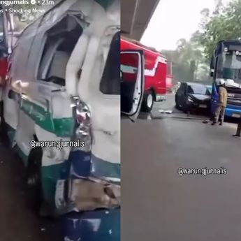 Tabrakan Mengerikan Libatkan Mobil Damkar, Bus TransJakarta dan Sedan di Bekasi