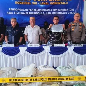 Tim Gabungan Gagalkan Penyelundupan 4,1 Ton Sianida dari Filipina
