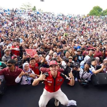 Momen Marc Marquez dan Pembalap MotoGP Disambut Ribuan Warga Mataram