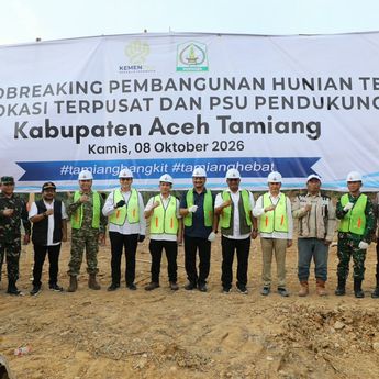 Groundbreaking Hunian Tetap di Aceh Tamiang, Kemenko Infra Kawal Target Pembangunan 6.220 Unit di 2026