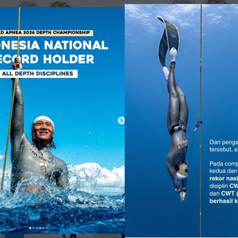 Atlet Freediving Indonesia Dimas Andika Capai Kedalaman 84 Meter di World Apnea 2026