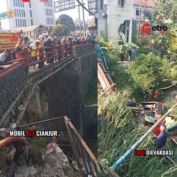 VIDEO: Kecelakaan Maut Minibus ELF Terjun ke Sungai Malah Jadi Tontonan Warga Bogor