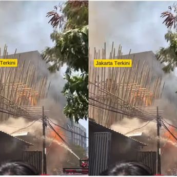 Bangunan Rumah Terbakar di Tamansari Jakbar