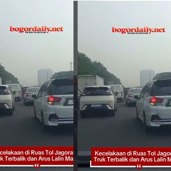 Kecelakaan Truk Hantam Mobil Listrik di Tol Jagorawi Bikin Macet Parah