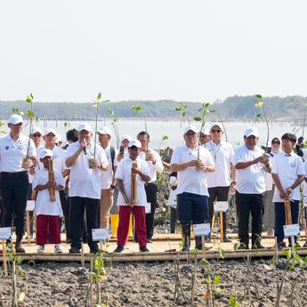 Lindungi Pantai Utara Jawa dari Abrasi, BRI Tanam 30 Ribu Bibit Mangrove dan Manfaatkan Sampah Jadi Pemecah Ombak Melalui Program BRI Peduli