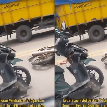VIDEO: Kecelakaan Maut Motor Dihantam Truk di Cikande, 2 Orang Meregang Nyawa