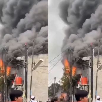 Bangunan Terbakar Hebat di Bekasi, Lokasi Belakang Perumahan Harapan Indah 2