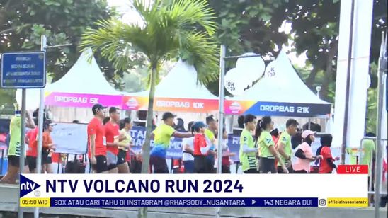 Pelari Yang Finish Pertama di Volcano Run 5K 2024