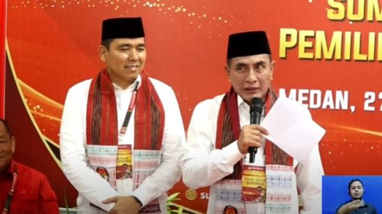 Edy Rahmayadi dan Hasan Basri Resmi Mendaftar di KPUD Sumut