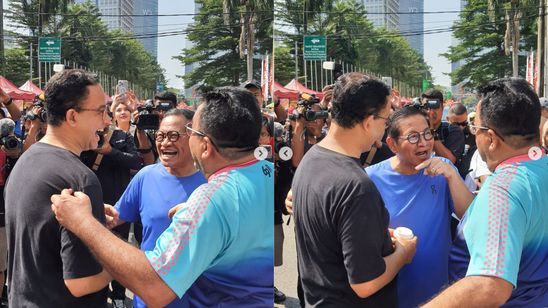 Pertemuan Tak Sengaja Pramono-Rano dan Anies Baswedan di CFD Sudirman, Bicarakan Apa?