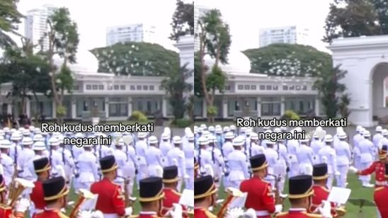 Burung Merpati Terbang Menghias Pertemuan Paus Fransiskus di Istana Merdeka