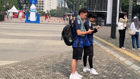 Pendukung Timnas Jepang Sudah Tiba di GBK