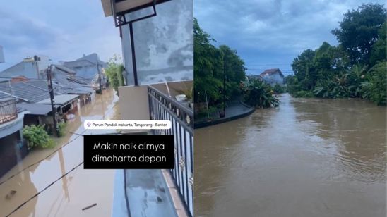 Banjir Parah di Tangerang Selatan, Rumah Warga Hampir Tenggelam