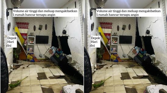 Rumah Warga Rusak Akibat Hujan Deras dan Angin Kencang di Depok