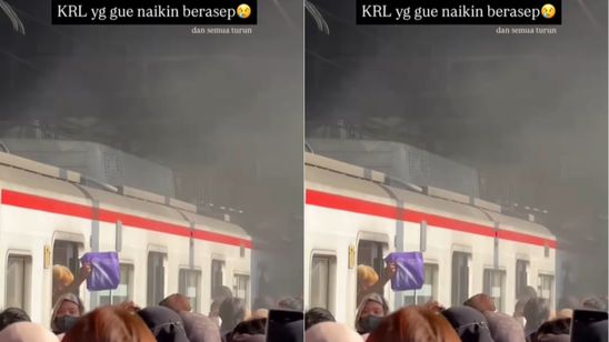Viral Asap Muncul di Gerbong KRL Bogor-Jakarta, Penumpang Berhamburan